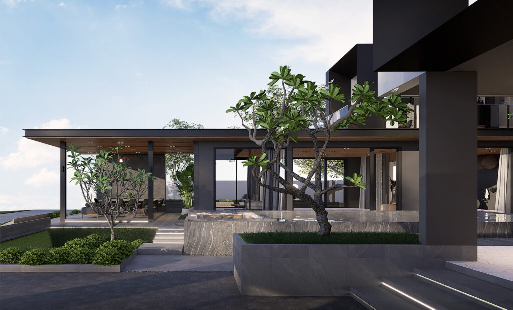สวนภายในที่เป็นหัวใจของบ้าน